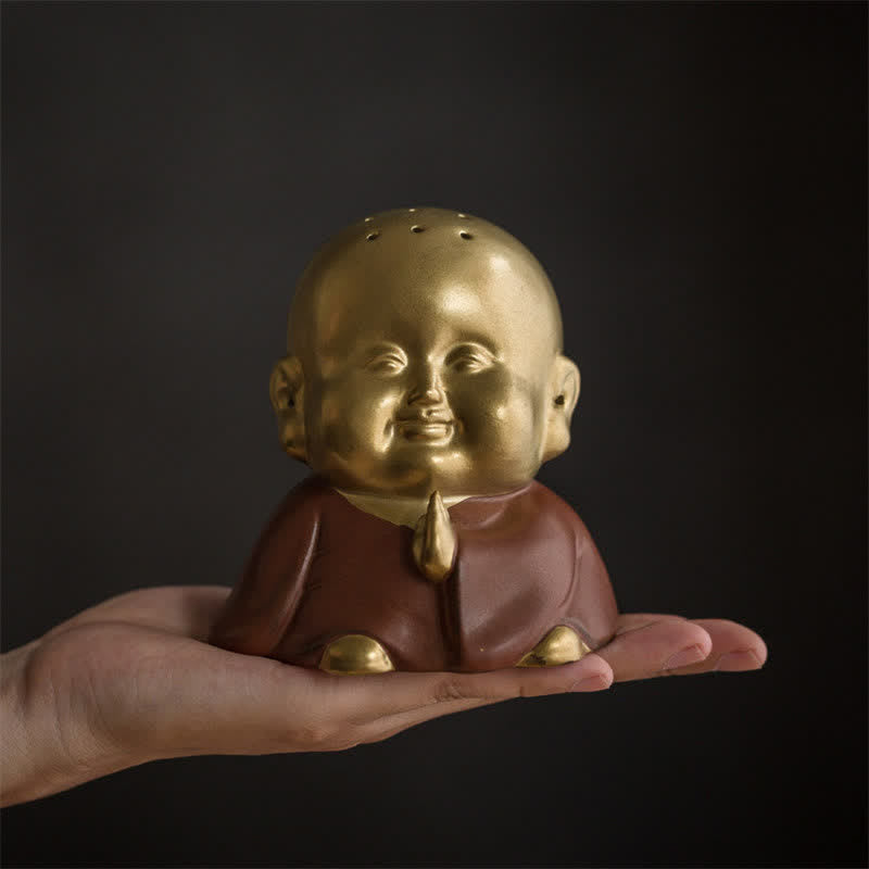 Little Buddha Laughing Buddha Ceramic Healing Incense Burner