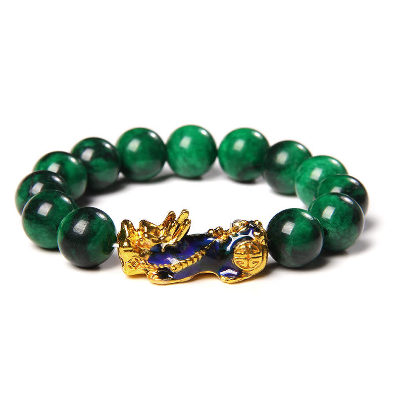 Buddha Stones Pixiu Jade Abundance Protection Bracelet