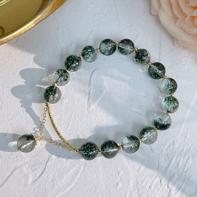 Green Phantom Crystal Confidence Charm Bracelet