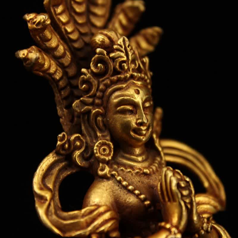 Bodhisattva Nagarjuna Protection Copper Statue Decoration