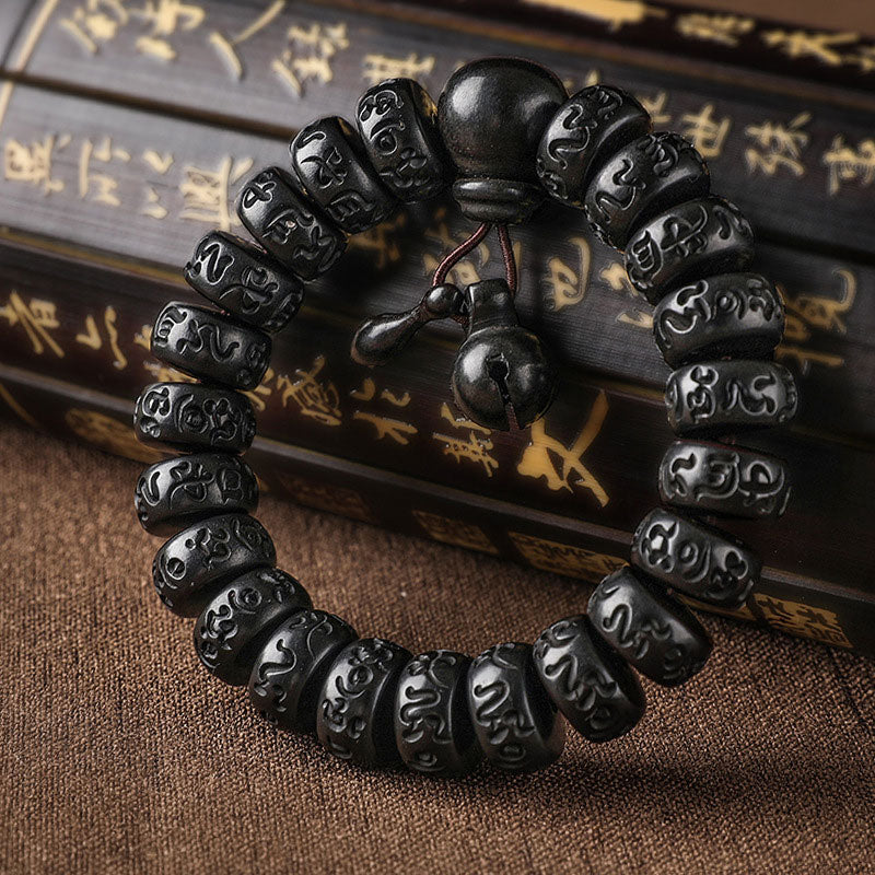 Buddha Stones Tibetan Lightning Strike Wood Protection Bracelet