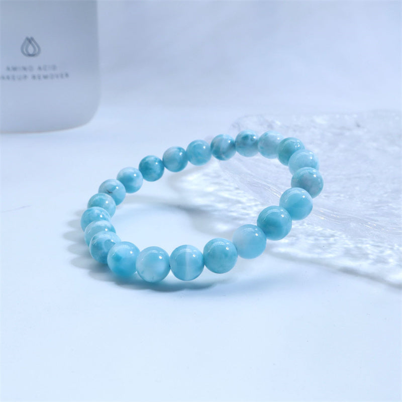 Buddha Stones Natural Larimar Wisdom Confidence Bracelet