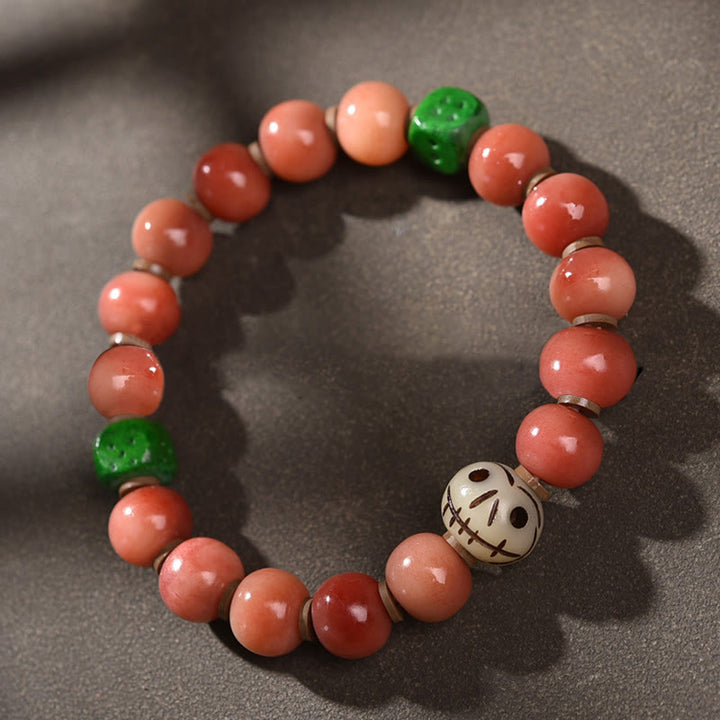 Buddha Stones Tibetan Natural Camel Bone Dzi Bead Bodhi Seed Charm Luck Bracelet