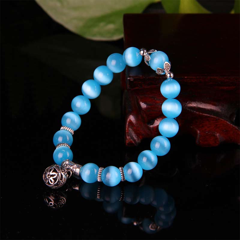 Buddha Stones Tibetan Cat Eye Lucky Bracelet