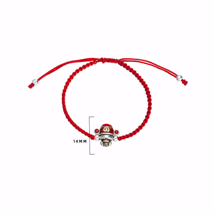 Buddha Stones God of Wealth Handmade Thread Luck Strength Braid Bracelet