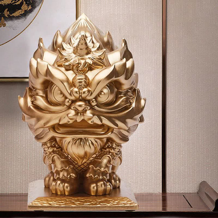 Lion Statue Strength Resin Home Office Decoration