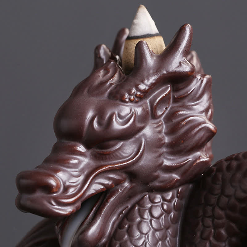 Dragon Pattern Success Ceramic Incense Burner Decoration