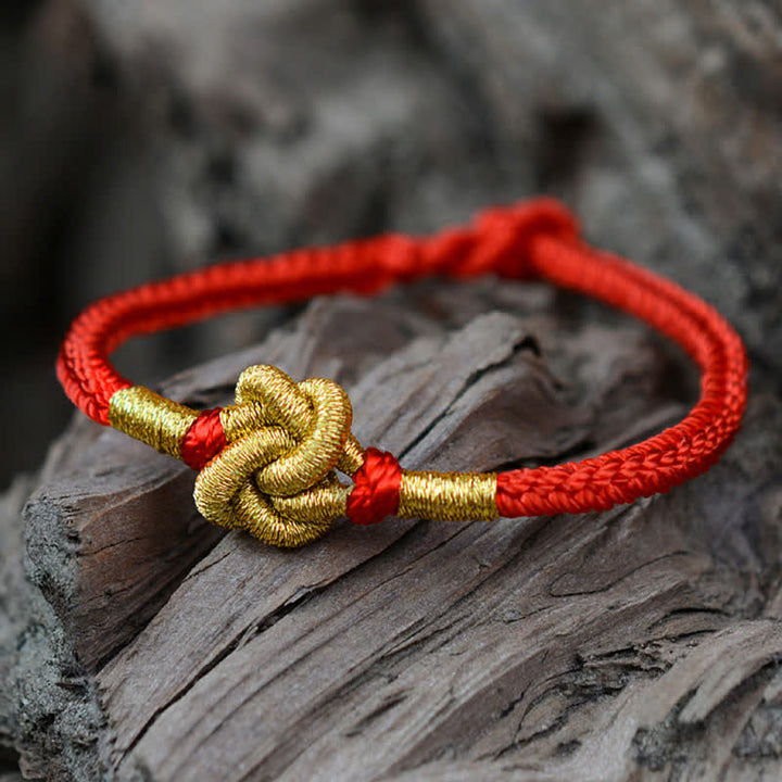 Handmade Simple Design Chinese Knotting Luck Strength Braid String Bracelet