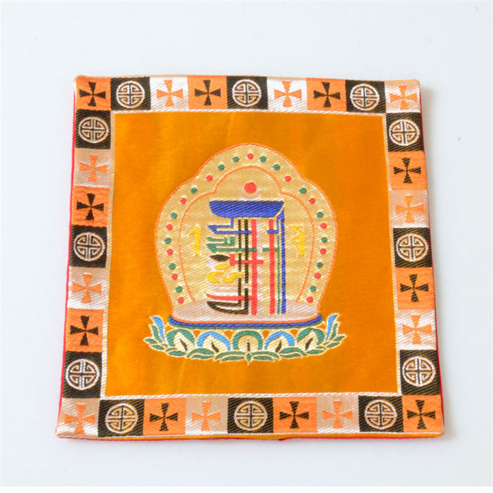 Prayer Altar Mat Man-Bcu Kalachakra Healing Meditation Jacquard Mat