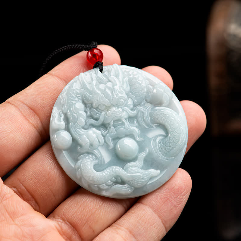 ❗❗❗A Flash Sale- Buddha Stones Chinese Zodiac Dragon Jade Success Amulet String Necklace