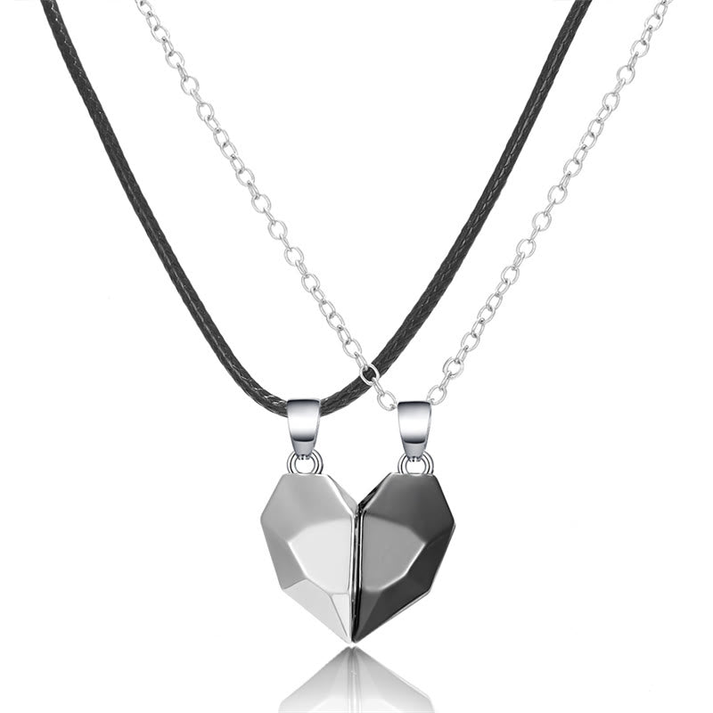 Yin Yang Attracting Love Heart Couple Necklace