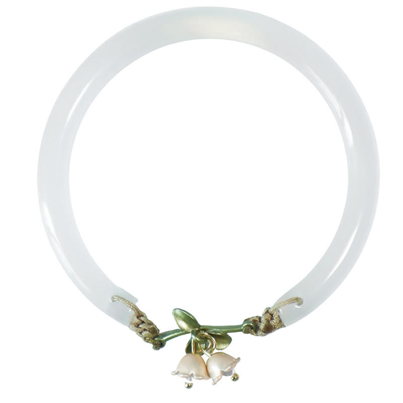 Lily of the Valley Flower Happiness Strength Bracelet Bangle