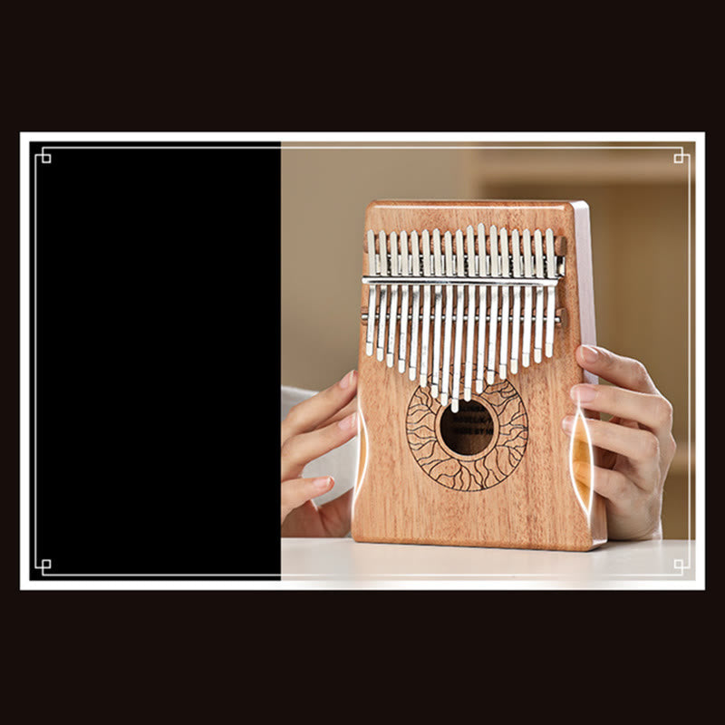 Buddha Stones Kalimba 17/21 Keys Thumb Piano Lotus Design Portable Finger Piano