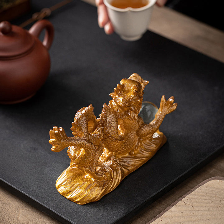 Buddha Stones Year Of The Dragon Color Changing Resin Luck Success Tea Pet Home Figurine Decoration