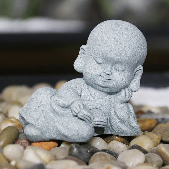 Buddha Stones Meditation Prayer Monk Buddha Statue Serenity Home Decoration