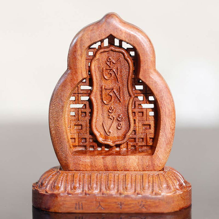 Guru Rinpoche Buddha Padmasambhavan Serenity Wood Engraved Statue Figurine Decoration