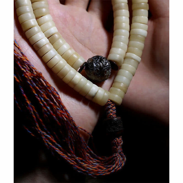 Tibetan 108 Mala Beads Yak Bone Balance Strength Mala Bracelet