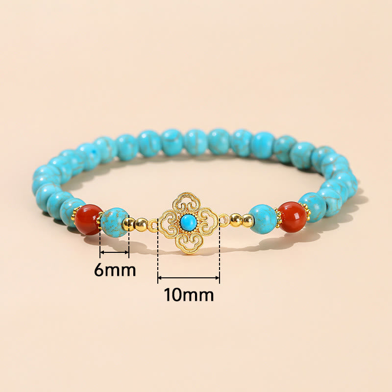 Buddha Stones Turquoise Bead Protection Balance Bracelet