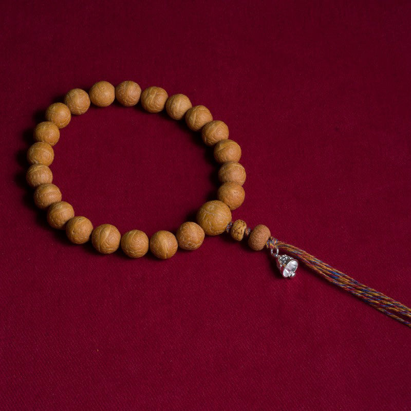 Buddha Stones Bodhi Seed Luck Auspiciousness Wrist Mala Tassel Pocket Mala