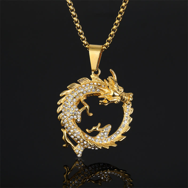 Buddha Stones Chinese Zodiac Dragon Pattern Success Necklace Pendant