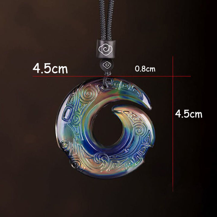 Color-Changing One's Luck Improves Design Pattern Liuli Crystal Necklace Pendant