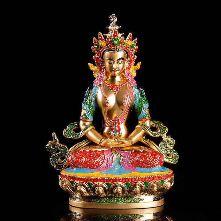 Longevity Buddha Figurine Serenity Statue Home Decoration