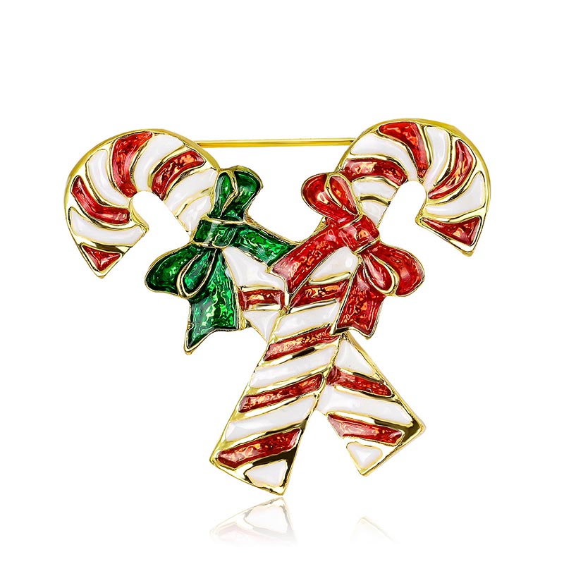 Christmas Multi-Colored Rhinestone Crystal Brooch Pin