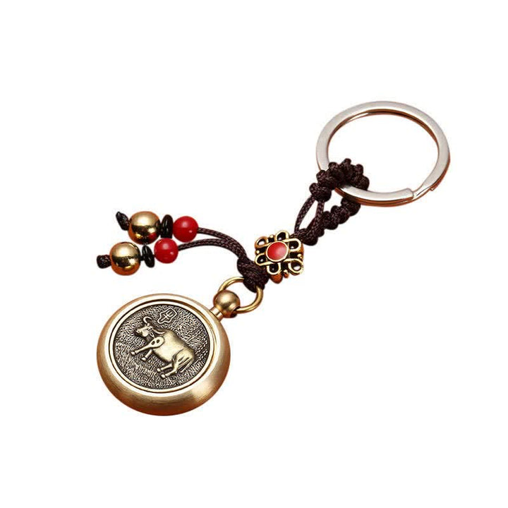 12 Chinese Zodiac Blessing Wealth Fortune Keychain