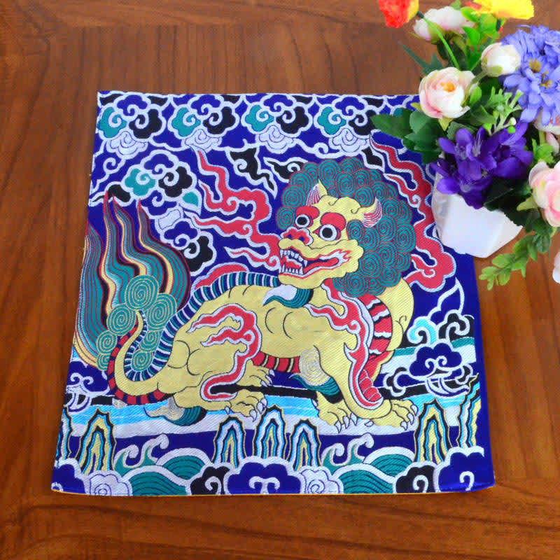 Fengshui Kirin Prayer Altar Mat Healing Meditation Auspicious Symbol Mat