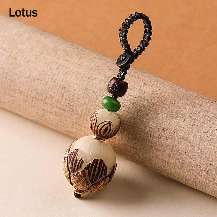 Buddha Stones Bodhi Seed Blessing Keychain Decoration