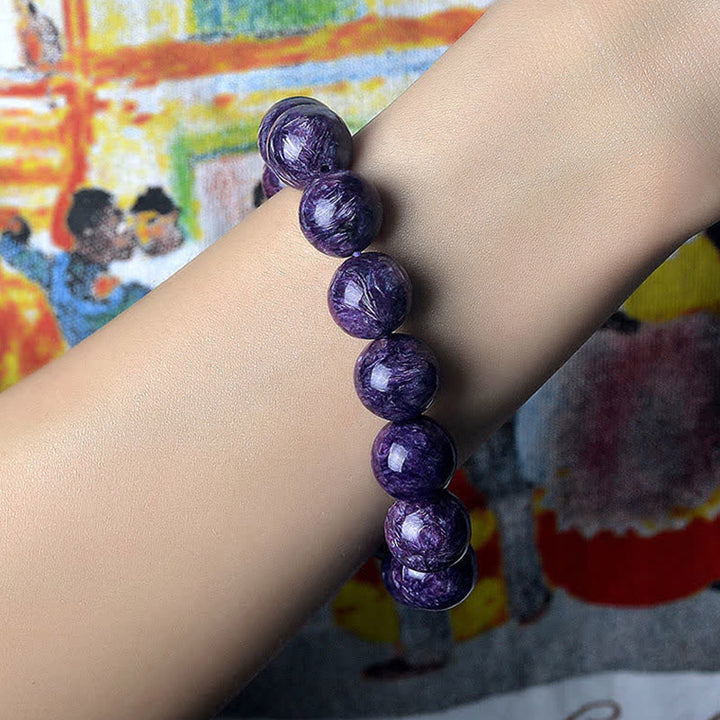 Buddha Stones Natural Amethyst Crystal Meditation Balance Bracelet