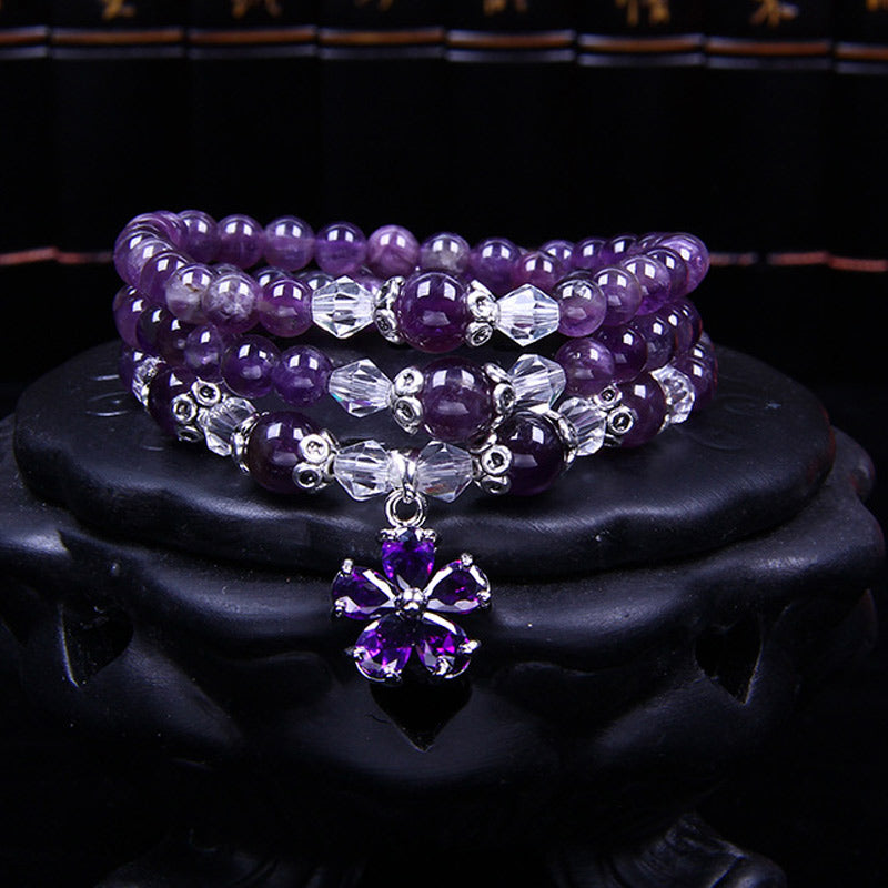 Buddha Stones Tibetan Amethyst Blessing Bracelet