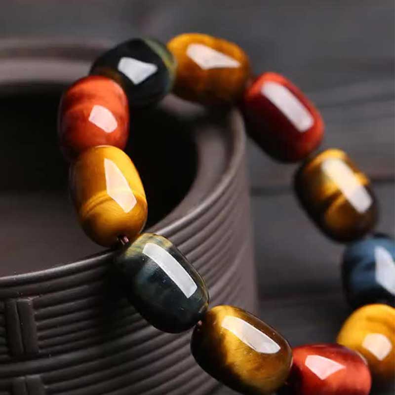 Buddha Stones Natural Tiger Eye Healing Protection Bracelet