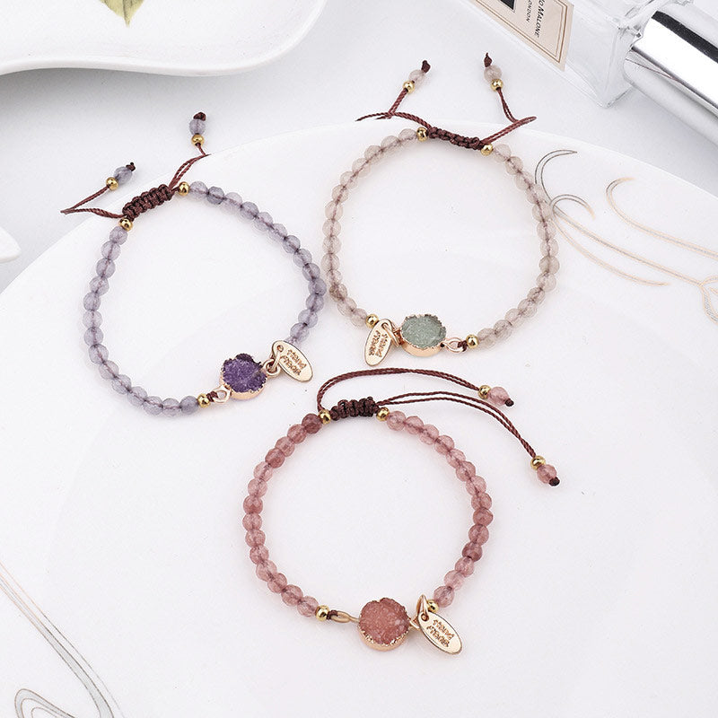 Buddha Stones Natural Crystal Charm Lucky Healing Bracelet