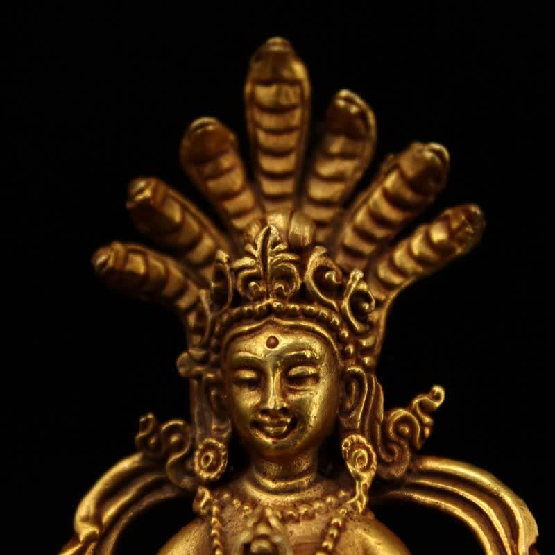 Bodhisattva Nagarjuna Protection Copper Statue Decoration