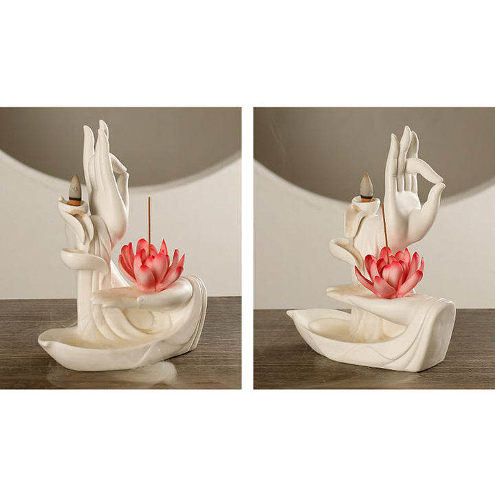 Tibetan Lotus Blessing Incense Burner Decoration