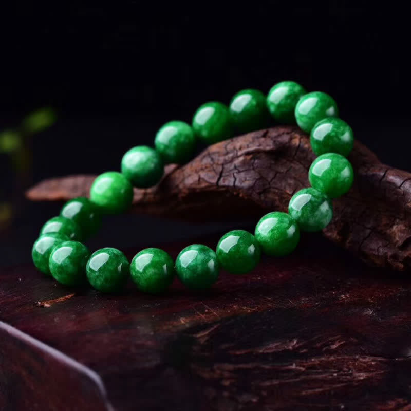 Buddha Stones Cyan Jade Bead Calm Harmony Bracelet