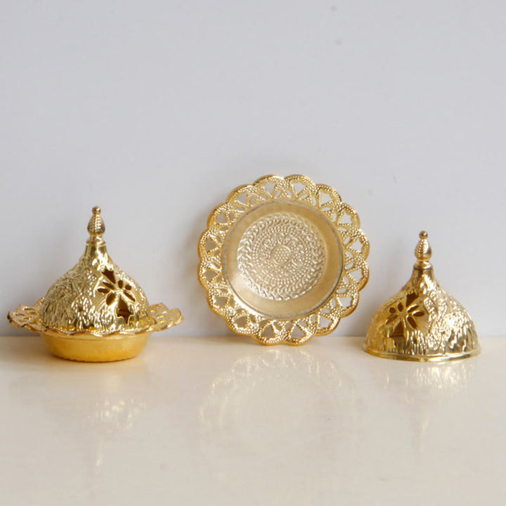 Tibetan Gold Mini Meditation Incense Burner