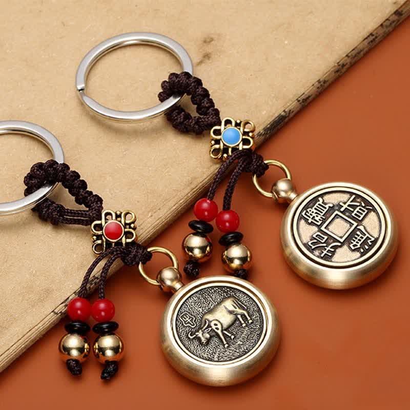 12 Chinese Zodiac Blessing Wealth Fortune Keychain