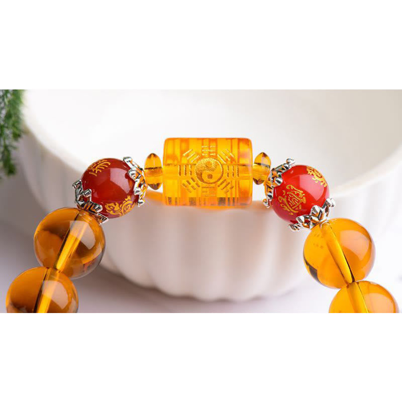 Buddha Stones Natural Citrine Fortune Happiness Bracelet