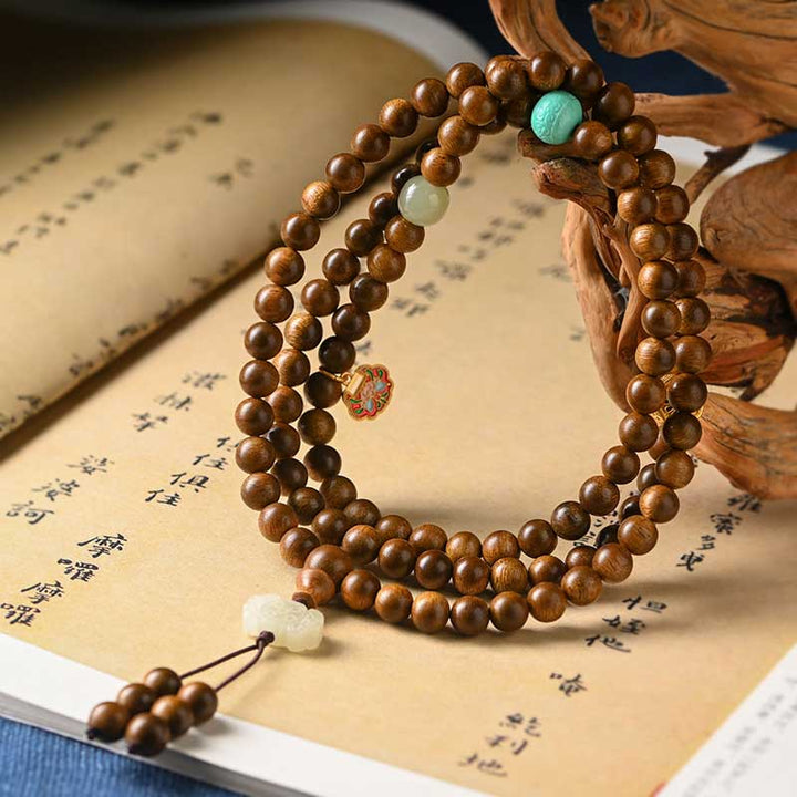 Tibetan Rosewood Protection Calm Bracelet Mala