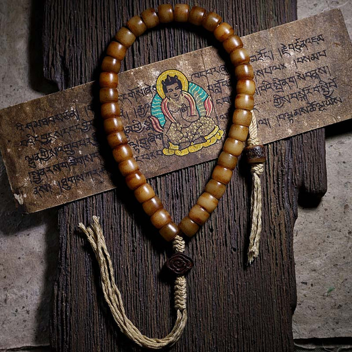 Tibetan Yak Bone Balance Strength Wrist Mala