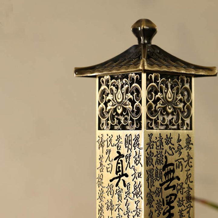 Heart Sutra Alloy Incense Holder Healing Home Decoration Incense Burner