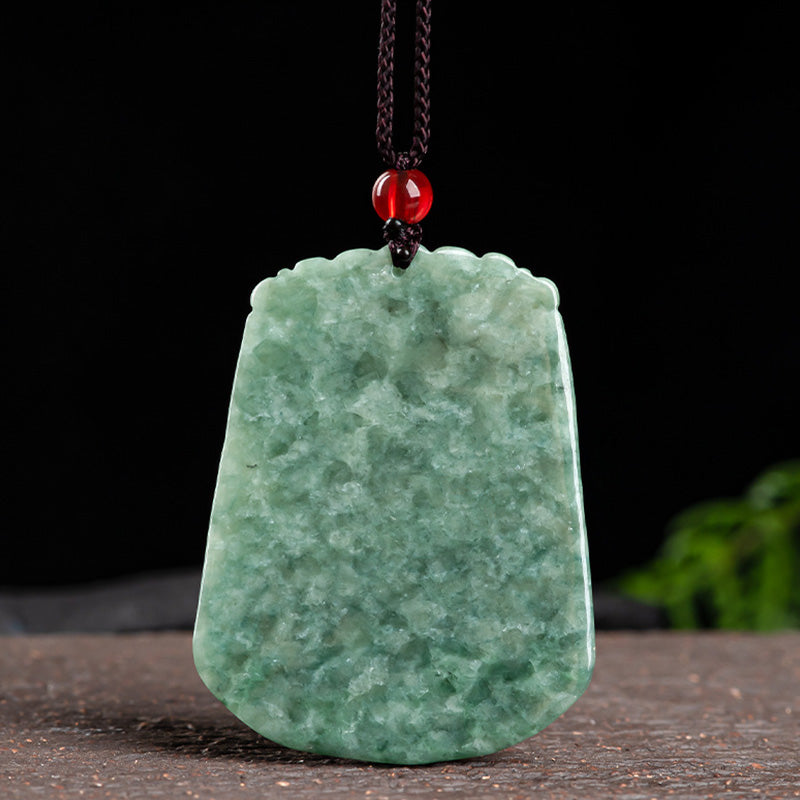 Buddha Stones Chinese Zodiac Dragon Jade Strength Necklace String Pendant