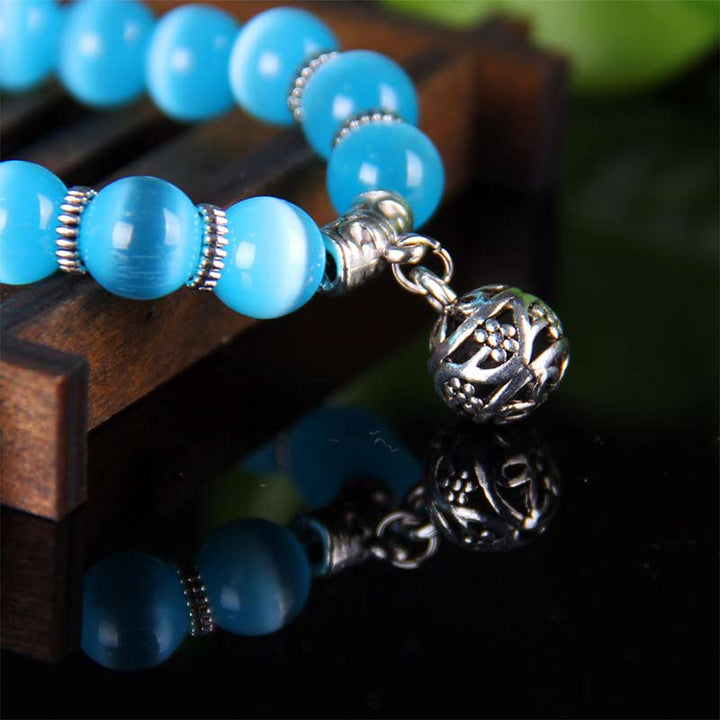 Buddha Stones Tibetan Cat Eye Lucky Bracelet