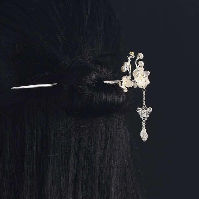 Plum Blossom Butterfly Love Freedom Tassel Hairpin