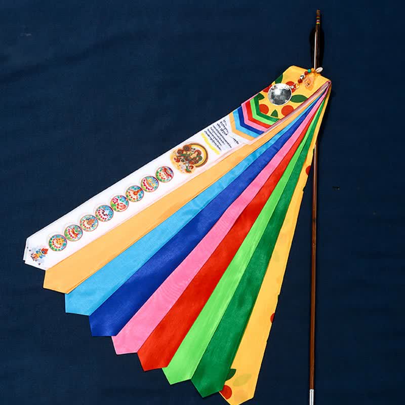 Tibetan Eight Auspicious Symbols Lucky Arrow Home Decoration Prayer Flag