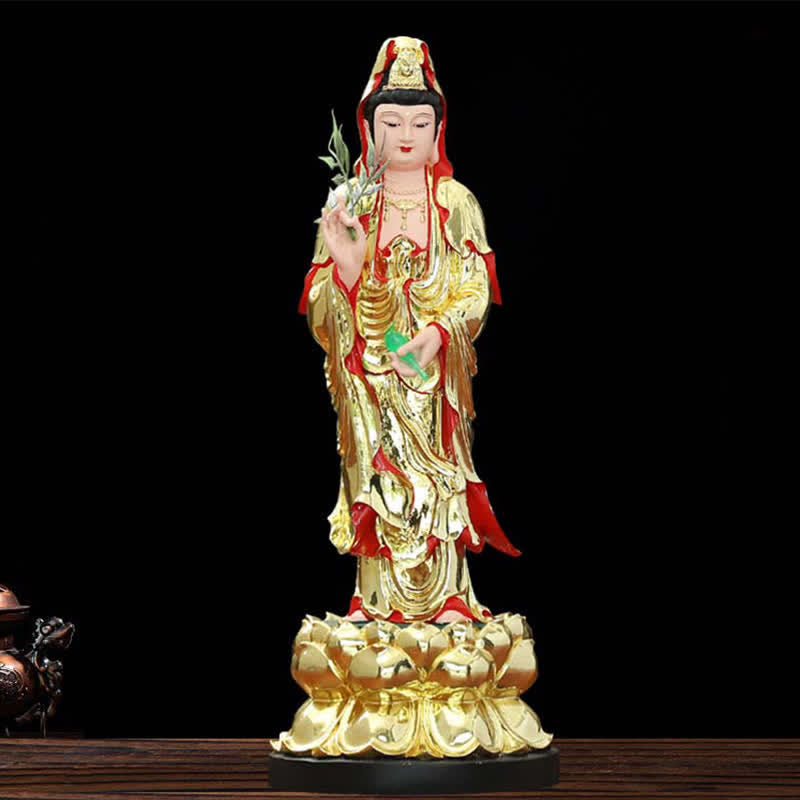 Chenrezig Bodhisattva Avalokitesvara Figurine Harmony Resin Statue Home Decoration