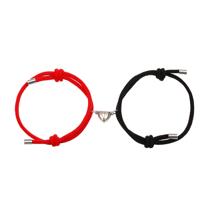 2Pcs Love Magnetic Couple String Strength Bracelet