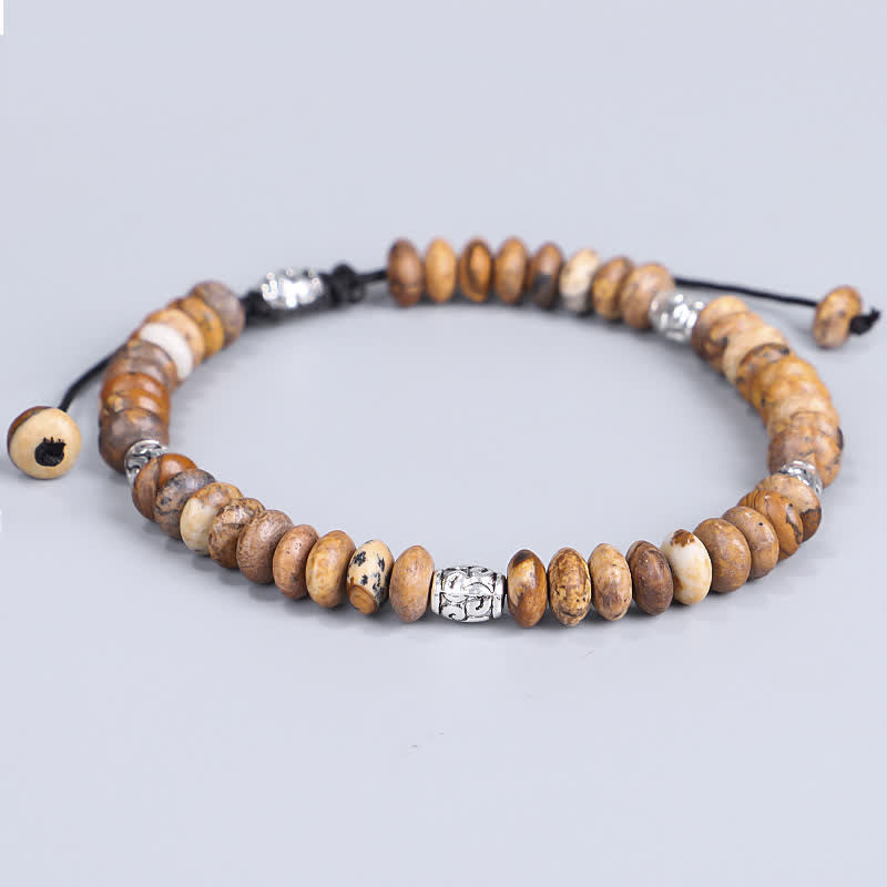 Picture Jasper Positive Beads String Bracelet